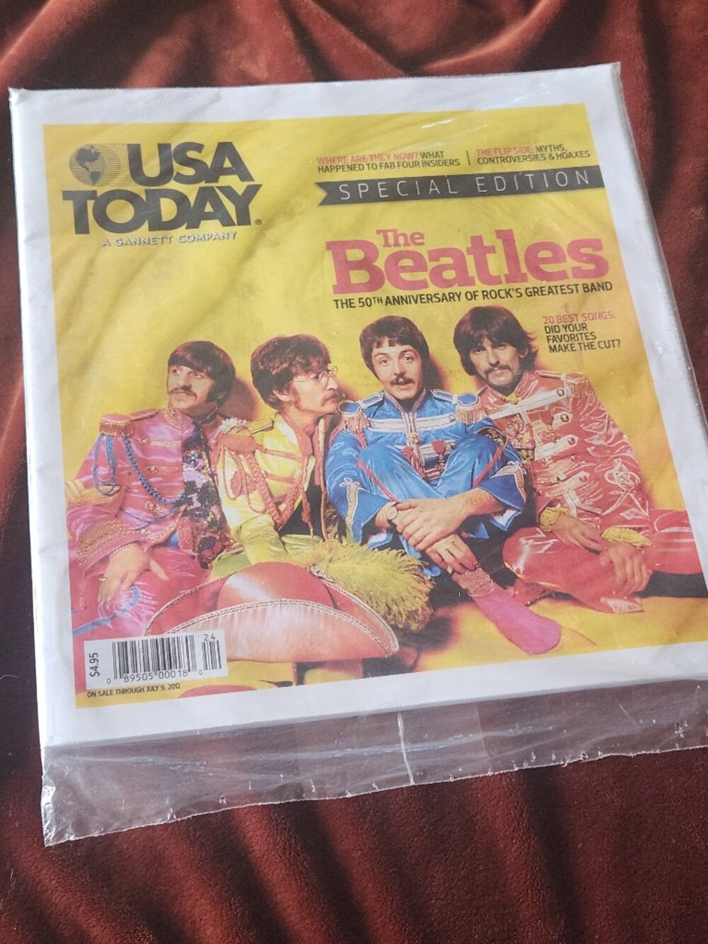 USA Today July 2012 Beatles 50th Anniversary Special Edition.